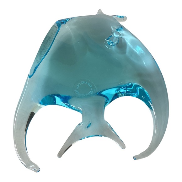 V. Nason & Company Hand Blown Murano Glass Angel Fish Turquoise Italy Vintage - Picture 8 of 16